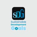 Sustainable Development Goals typography logo design.ÃÂ  SDG conceptual lettering iconic logo vector illustration.